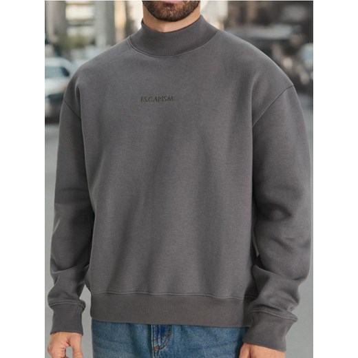 Sinsay - Bluza ze stójką - szary ze sklepu Sinsay w kategorii Bluzy męskie - zdjęcie 178528888
