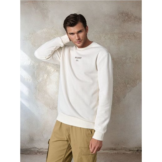 Sinsay - Bluza - kremowy ze sklepu Sinsay w kategorii Bluzy męskie - zdjęcie 178529235