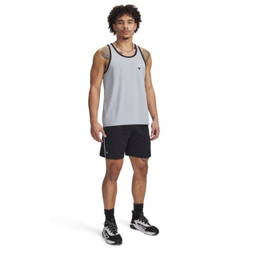 Męskie spodenki treningowe Under Armour Project Rock Mesh Short - czarne ze sklepu Sportstylestory.com w kategorii Spodenki męskie - zdjęcie 178529697