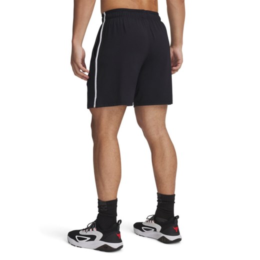 Męskie spodenki treningowe Under Armour Project Rock Mesh Short - czarne ze sklepu Sportstylestory.com w kategorii Spodenki męskie - zdjęcie 178529699