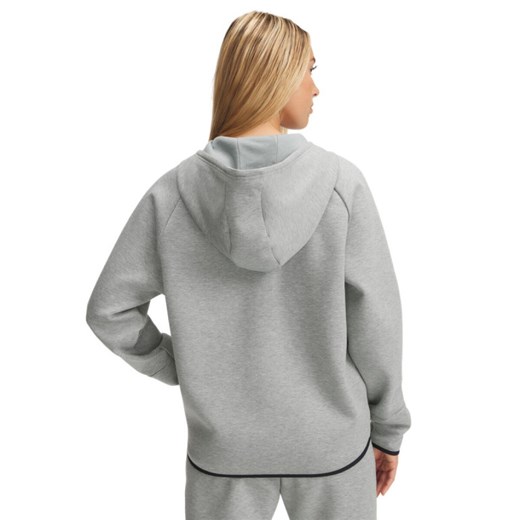 Damska bluza treningowa rozpinana z kapturem Under Armour Unstoppable Fleece FZ - szara ze sklepu Sportstylestory.com w kategorii Bluzy damskie - zdjęcie 178529717