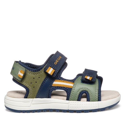 Sandały Geox J Alben J35AVA 1520 CF3F4 D Khaki ze sklepu eobuwie.pl w kategorii Sandały dziecięce - zdjęcie 178530865