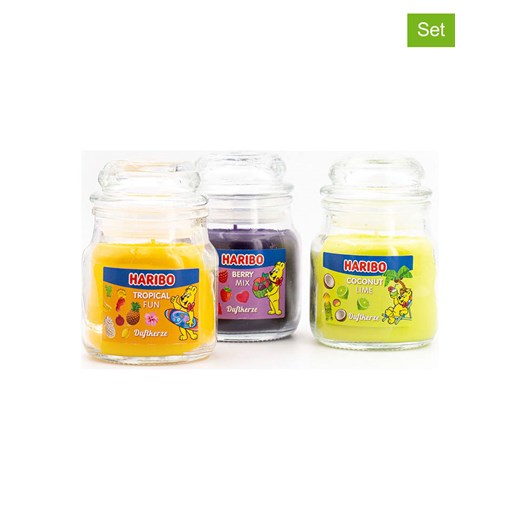 Haribo Świece zapachowe (3 szt.) "Haribo" - 3 x 85 g - id: 12559519 - marki HARIBO - 178531797 Haribo Świece zapachowe (3 szt.) "Haribo" - 3 x 85 g ze sklepu Limango Polska w kategorii Świece i dyfuzory - zdjęcie 178531797