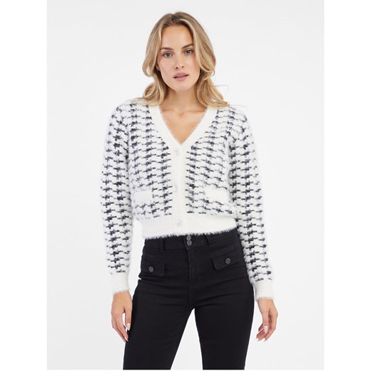 orsay Kardigan w kolorze czarno-białym ze sklepu Limango Polska w kategorii Swetry damskie - zdjęcie 178532395