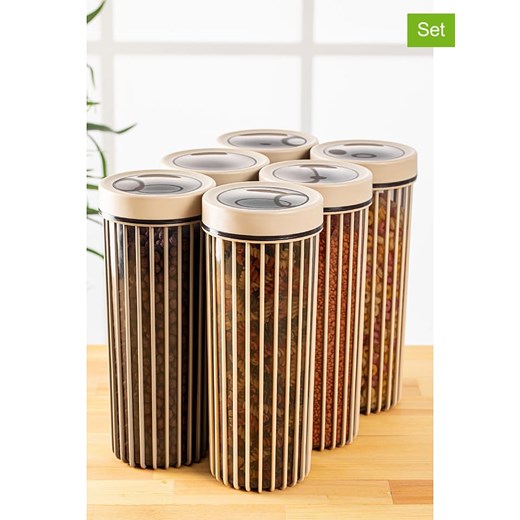 Violeta Home Pojemniki (6 szt.) w kolorze beżowym - 1,7 l ze sklepu Limango Polska w kategorii Pojemniki kuchenne - zdjęcie 178532409