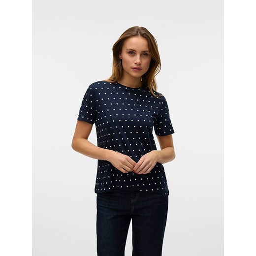 Vero Moda Koszulka w kolorze granatowo-białym ze sklepu Limango Polska w kategorii Bluzki damskie - zdjęcie 178533237
