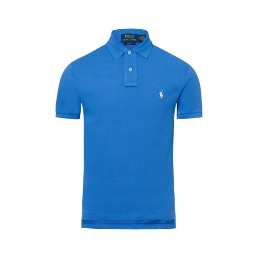 Polo Ralph Lauren Męska koszulka polo Mężczyźni Bawełna niebieski jednolity ze sklepu vangraaf w kategorii T-shirty męskie - zdjęcie 178537499