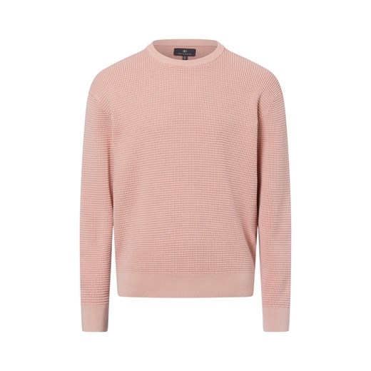 Nils Sundström Męski sweter z dzianiny Mężczyźni Bawełna cielisty jednolity ze sklepu vangraaf w kategorii Swetry męskie - zdjęcie 178537509