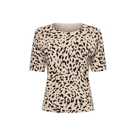 Marie Lund Damska koszulka z dzianiny Kobiety Sztuczne włókno beżowy wzorzysty ze sklepu vangraaf w kategorii Swetry damskie - zdjęcie 178537518