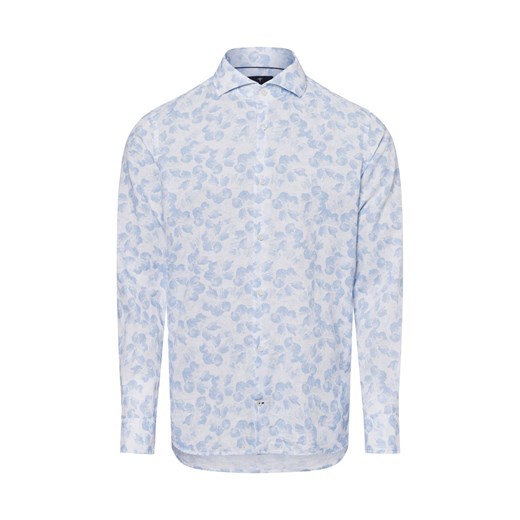 JOOP! Koszula męska z zawartością lnu - Pai-W Mężczyźni Slim Fit Bawełna jasnoniebieski wzorzysty - id: 743467-0001-00400 - marki Joop! - 178537537 JOOP! Koszula męska z zawartością lnu - Pai-W Mężczyźni Slim Fit Bawełna jasnoniebieski wzorzysty ze sklepu vangraaf w kategorii Koszule męskie - zdjęcie 178537537