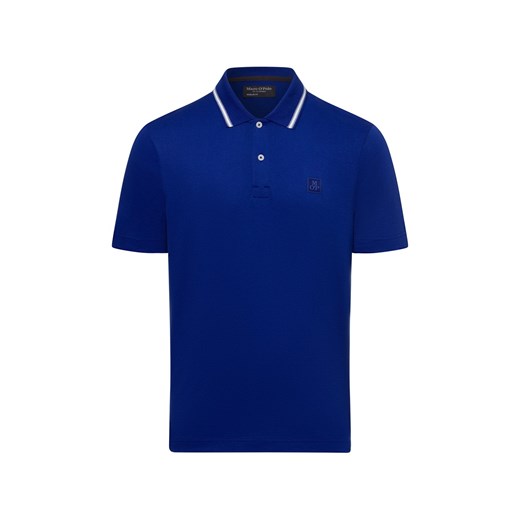 Marc O'Polo Męska koszulka polo Mężczyźni Bawełna błękit królewski jednolity ze sklepu vangraaf w kategorii T-shirty męskie - zdjęcie 178537539