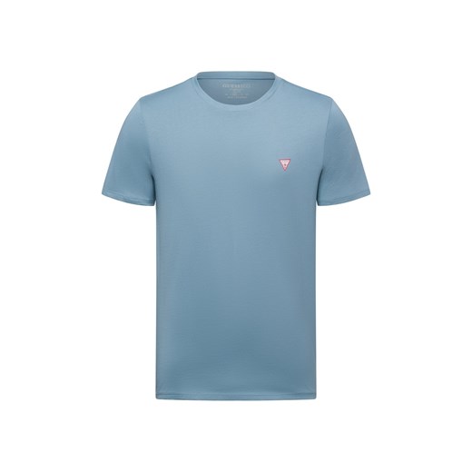GUESS Koszulka męska Mężczyźni Bawełna niebieski jednolity ze sklepu vangraaf w kategorii T-shirty męskie - zdjęcie 178537576