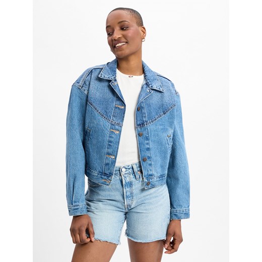 Levi's Damska kurtka dżinsowa Kobiety Bawełna light stone jednolity ze sklepu vangraaf w kategorii Kurtki damskie - zdjęcie 178537586