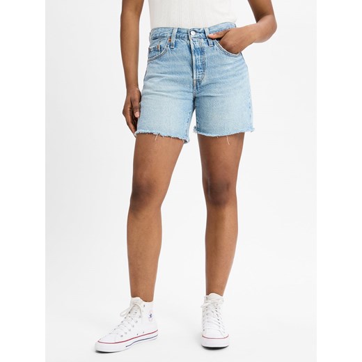 Levi's Damskie szorty dżinsowe - 501 Kobiety Bawełna bielony jednolity 28 vangraaf