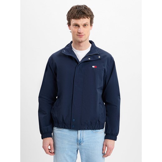 Tommy Jeans Bluza męska - TJM DNA Collar Ess Jacket Mężczyźni granatowy jednolity ze sklepu vangraaf w kategorii Bluzy męskie - zdjęcie 178537606