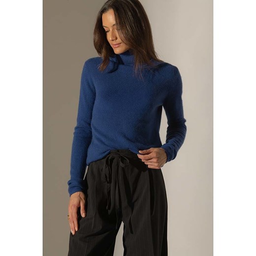 Perfect Cashmere Kaszmirowy golf &quot;Ashley&quot; w kolorze granatowym ze sklepu Limango Polska w kategorii Swetry damskie - zdjęcie 178537939