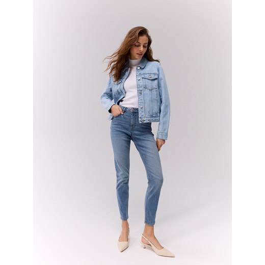 Mohito - Jeansy mom slim PETITE - niebieski Mohito 34 Mohito