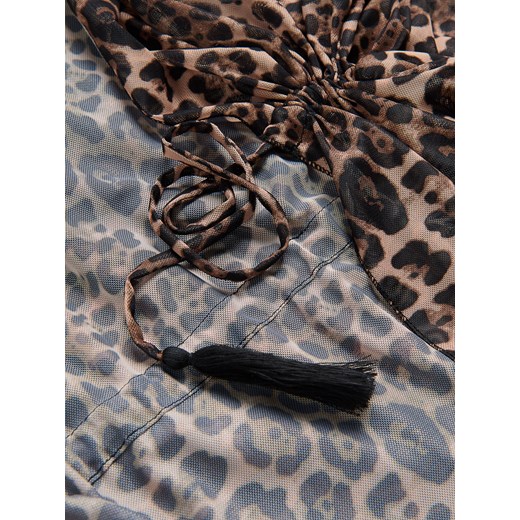 Reserved - Narzutka plażowa ze zwierzęcym wzorem - brązowy Reserved ONE SIZE Reserved