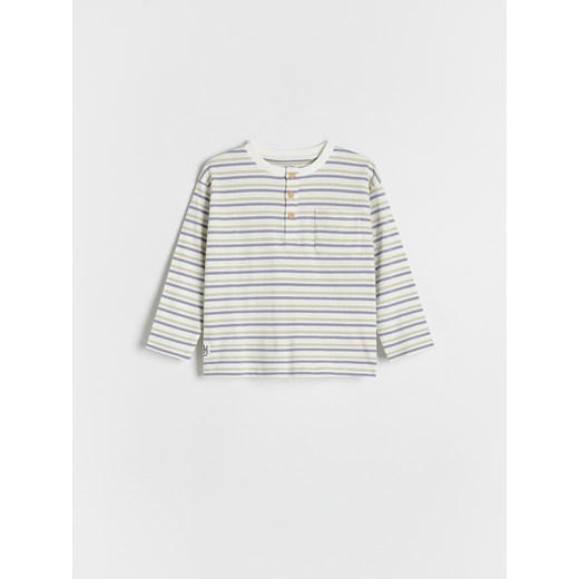 Reserved - Bawełniany longsleeve 2 pack - beżowy Reserved 80 (9-12 m.) Reserved