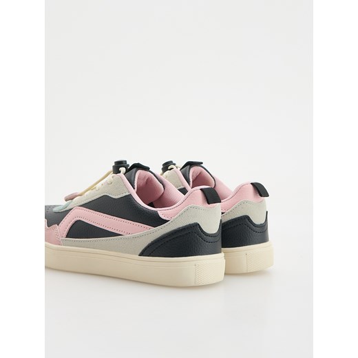 Reserved - Trampki z imitacji skóry - czarny Reserved 31 Reserved