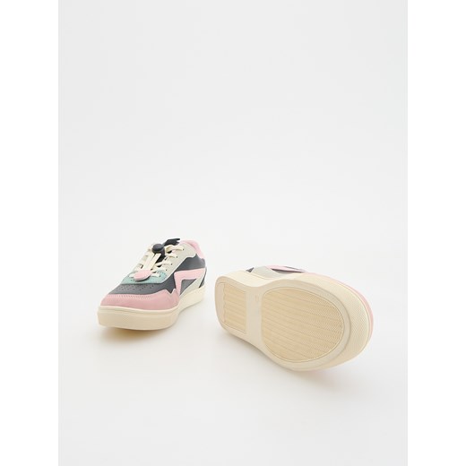 Reserved - Trampki z imitacji skóry - czarny Reserved 28 Reserved