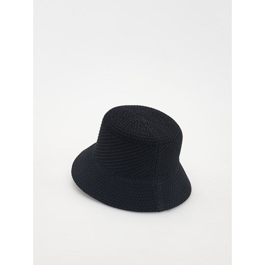 Reserved - Pleciony kapelusz z bawełny - czarny Reserved M Reserved