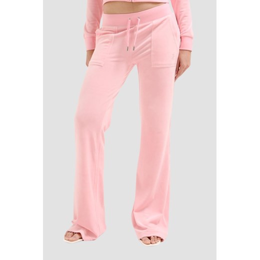 JUICY COUTURE Różowe damskie spodnie dresowe Layla Low Rise, Rozmiar XS ze sklepu outfit.pl w kategorii Spodnie damskie - zdjęcie 178539827