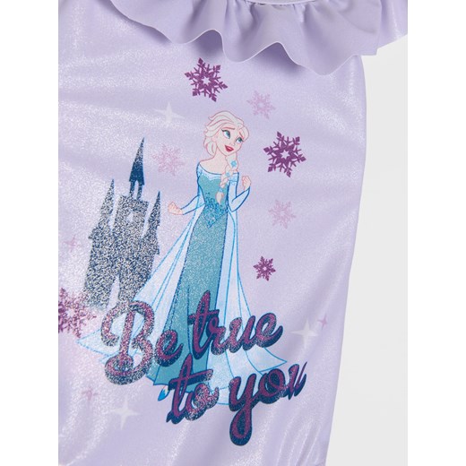 Sinsay - Błyszczący kostium kąpielowy Frozen - fioletowy Sinsay 86/92 Sinsay