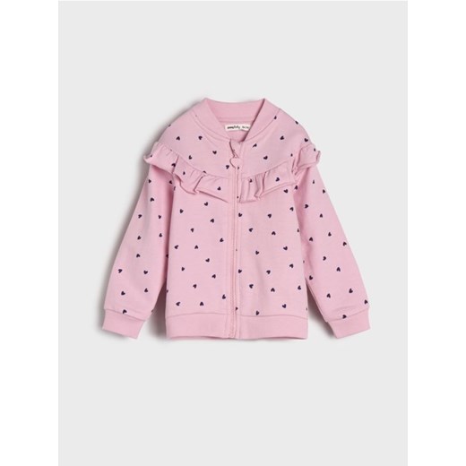 Sinsay - Bluza na zamek z ozdobnymi falbanami - fioletowy ze sklepu Sinsay w kategorii Bluzy i swetry - zdjęcie 178541628