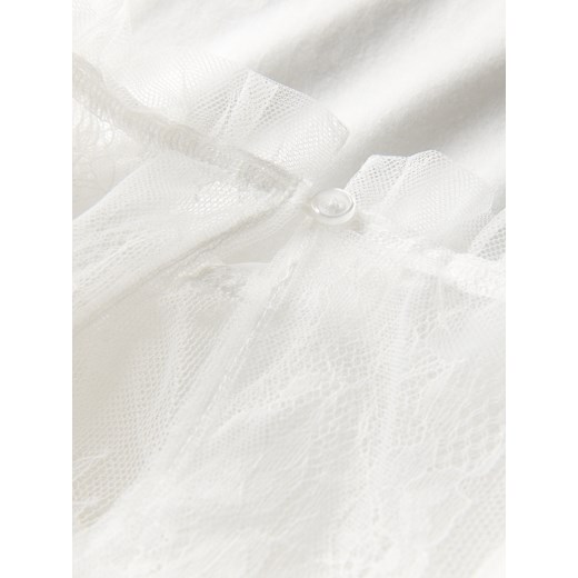 Reserved - Koronkowa bluzka z topem - złamana biel Reserved 152 (11 lat) Reserved