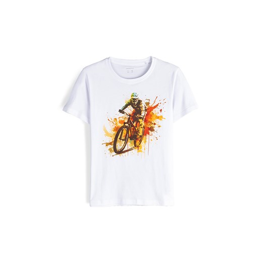 GATE Bawełniana koszulka z nadrukiem 3Y ze sklepu gateshop w kategorii T-shirty chłopięce - zdjęcie 178543675
