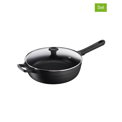 Tefal 2-częściowy zestaw &quot;Trattoria Pro&quot; w kolorze czarnym - Ø 28 cm ze sklepu Limango Polska w kategorii Garnki - zdjęcie 178543806
