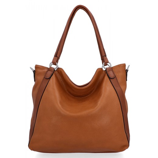 Torebka Damska Shopper Bag XL firmy Hernan HB0337 Ruda ze sklepu PaniTorbalska w kategorii Torby Shopper bag - zdjęcie 178544355