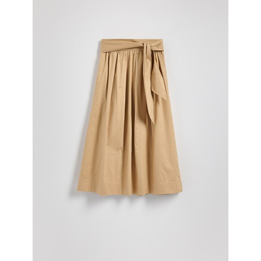 Reserved - Spódnica midi z wiązaniem - beżowy Reserved XS Reserved