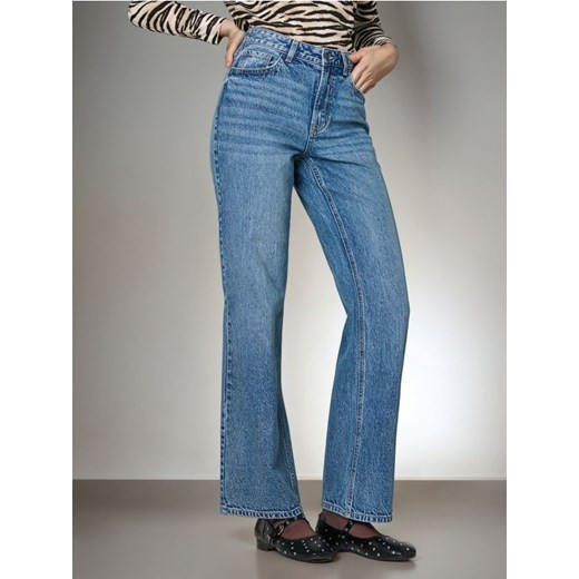 Sinsay - Jeansy wide leg - niebieski ze sklepu Sinsay w kategorii Jeansy damskie - zdjęcie 178551149
