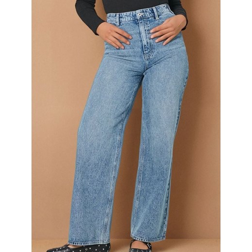 Sinsay - Jeansy wide leg - niebieski ze sklepu Sinsay w kategorii Jeansy damskie - zdjęcie 178551156