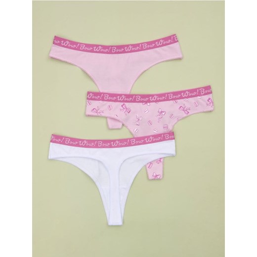 Sinsay - Stringi 3 pack - wielobarwny ze sklepu Sinsay w kategorii Majtki damskie - zdjęcie 178551188