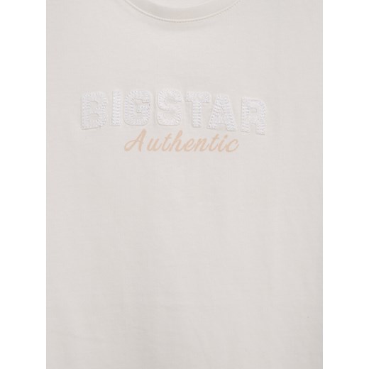 Koszulka damska z logo BIG STAR z kolekcji Authentic biała Della 100 ze sklepu Big Star w kategorii Bluzki damskie - zdjęcie 178551458