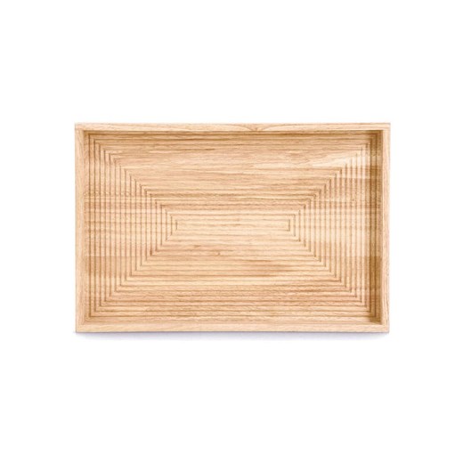 Zeller Taca &quot;Stripes&quot; w kolorze jasnobrązowym - 45,7 x 2 x 30,5 cm Zeller onesize promocyjna cena Limango Polska