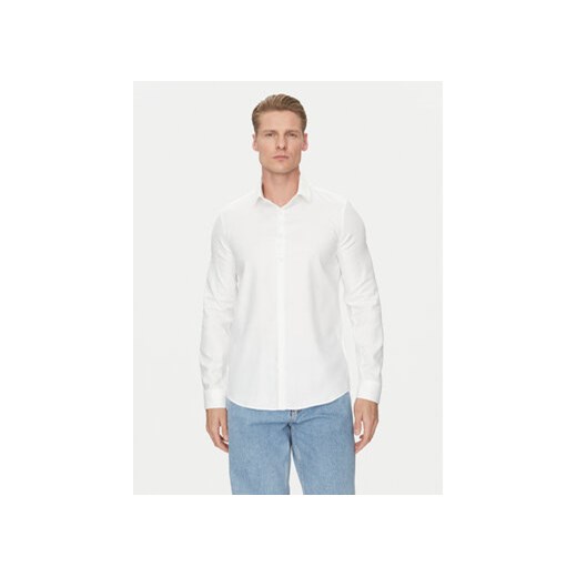 Calvin Klein Koszula K10K114316 Biały Slim Fit ze sklepu MODIVO w kategorii Koszule męskie - zdjęcie 178553798