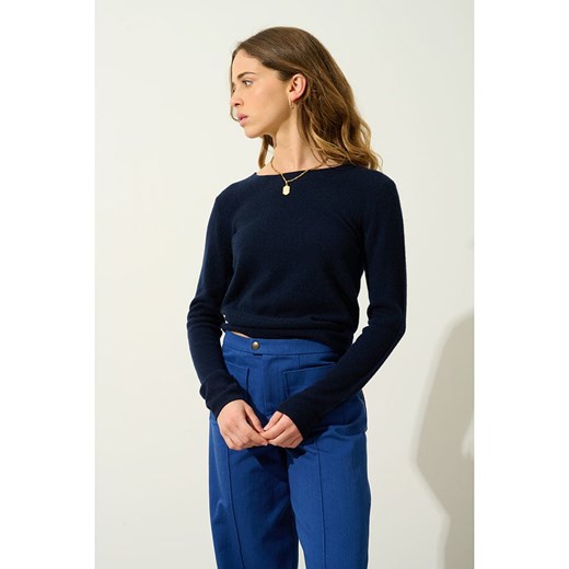AUTHENTIC CASHMERE Kaszmirowy sweter "Epéna" w kolorze granatowym XL okazja Limango Polska