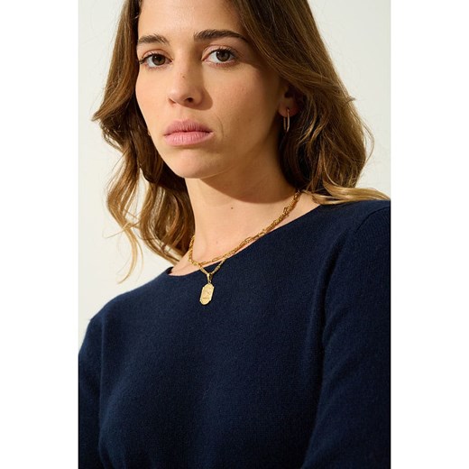 AUTHENTIC CASHMERE Kaszmirowy sweter "Epéna" w kolorze granatowym M promocja Limango Polska