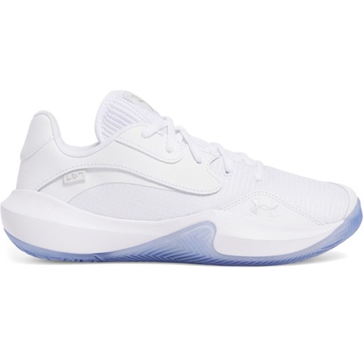 Buty do koszykówki uniseks Under Armour UA Lockdown 7 Low - białe ze sklepu Sportstylestory.com w kategorii Buty sportowe męskie - zdjęcie 178555778