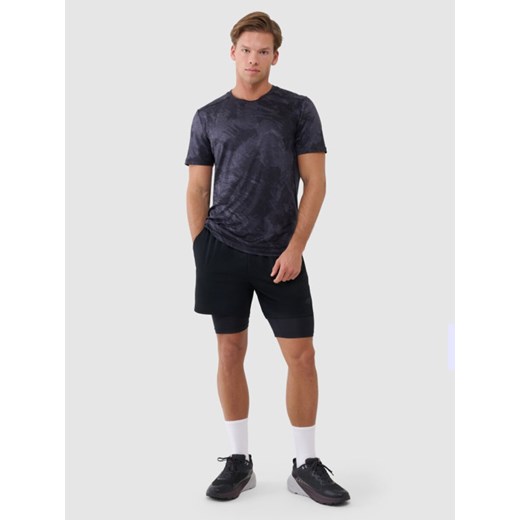 Męskie spodenki treningowe 4F 4FWSS25TFSHM0866 - czarne ze sklepu Sportstylestory.com w kategorii Spodenki męskie - zdjęcie 178555796