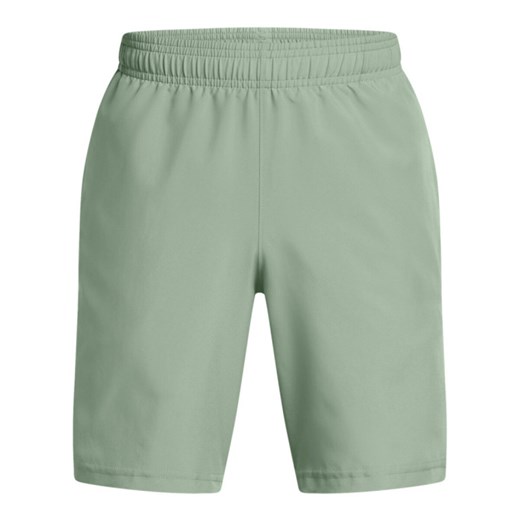 Chłopięce spodenki treningowe Under Armour UA Tech Woven Wordmark Short - zielone ze sklepu Sportstylestory.com w kategorii Spodenki chłopięce - zdjęcie 178555876