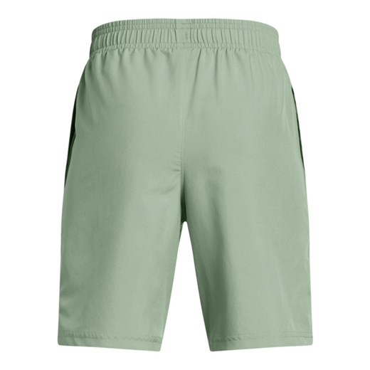 Chłopięce spodenki treningowe Under Armour UA Tech Woven Wordmark Short - zielone ze sklepu Sportstylestory.com w kategorii Spodenki chłopięce - zdjęcie 178555877