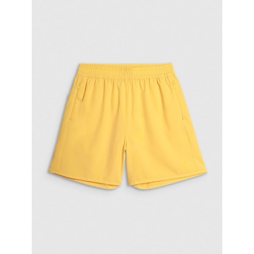 Damskie spodenki plażowe 4F 4FWSS25UBDSF149 - żółte ze sklepu Sportstylestory.com w kategorii Odzież plażowa - zdjęcie 178555998