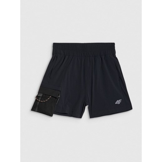 Damskie spodenki trekkingowe 4F 4FWSS25TFSHF0953 - czarne ze sklepu Sportstylestory.com w kategorii Szorty - zdjęcie 178556006