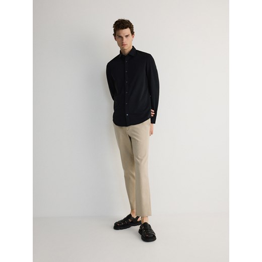 Reserved - Gładka koszula slim fit - czarny Reserved L okazyjna cena Reserved
