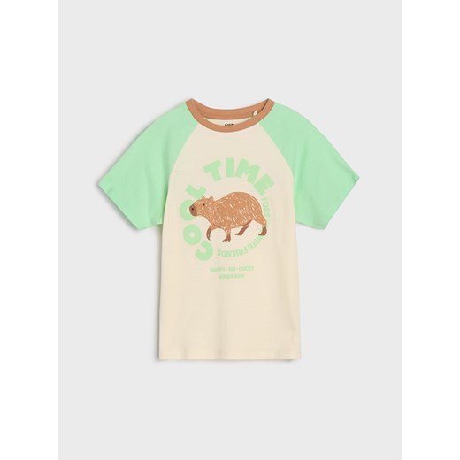 Sinsay - Koszulka z kapibarą - kremowy Sinsay 110 Sinsay